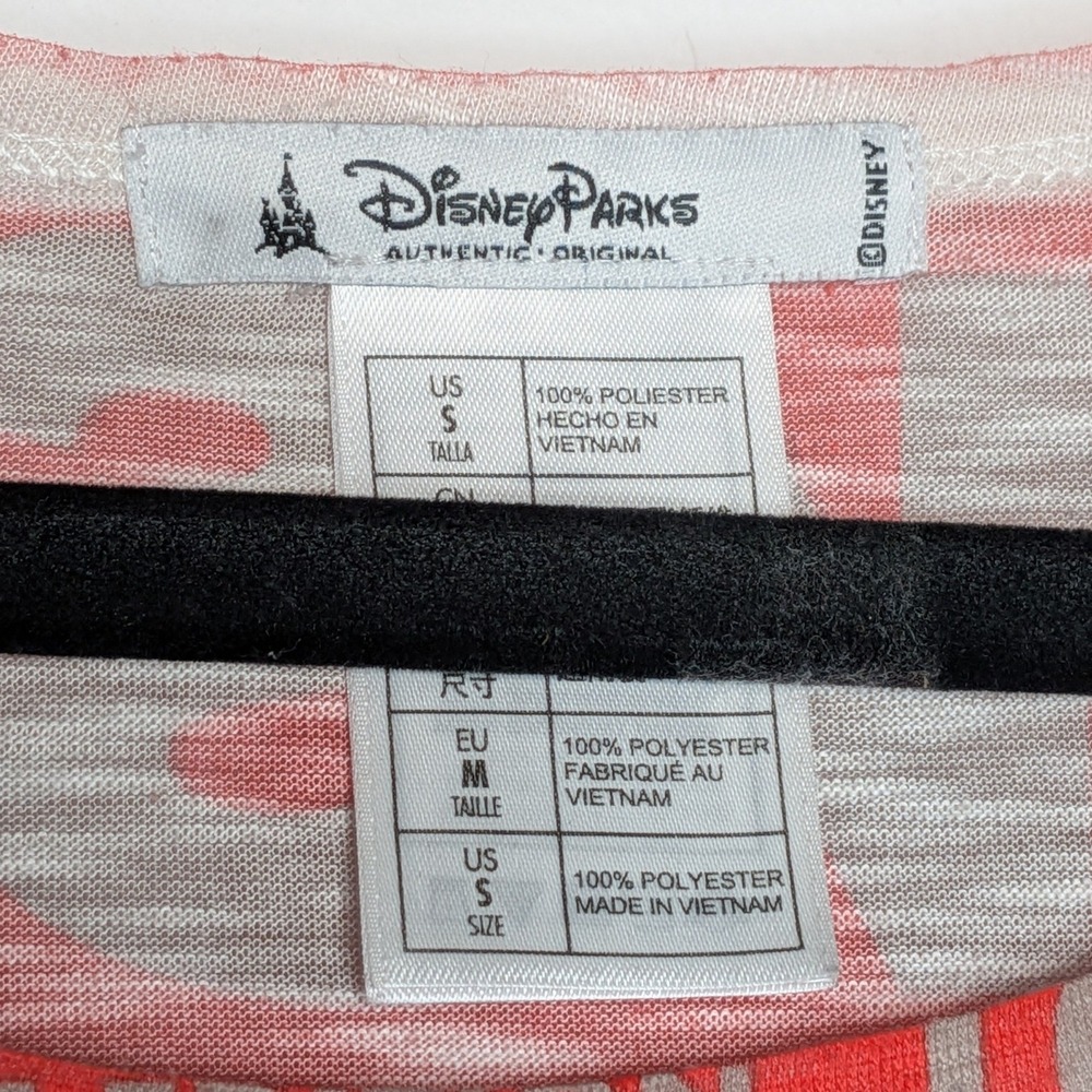 Disneyland Mickey Minnie Donald Daisy Character Love Newspaper Print Tee Small - Picture 3 of 4